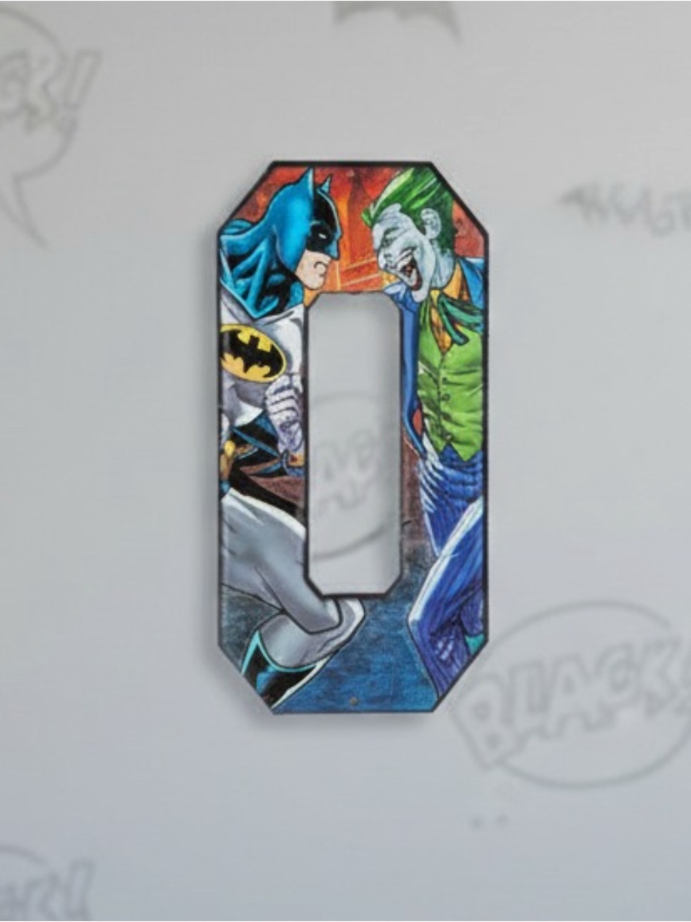 DC Comics Batman vs Joker Superhero Letter O Metal Sign Home Decor